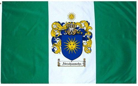 Abrahamsohn family crest coat of arms flag