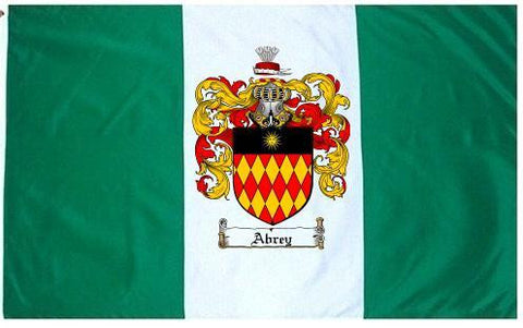 Abrey family crest coat of arms flag