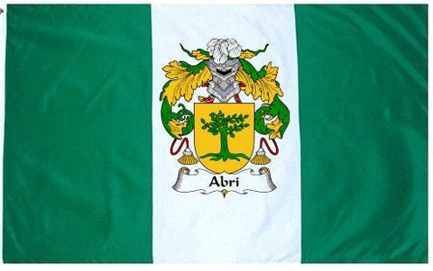 Abri family crest coat of arms flag