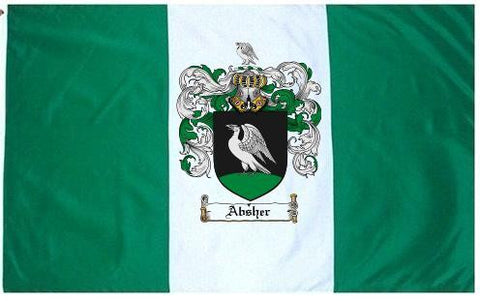 Absher family crest coat of arms flag