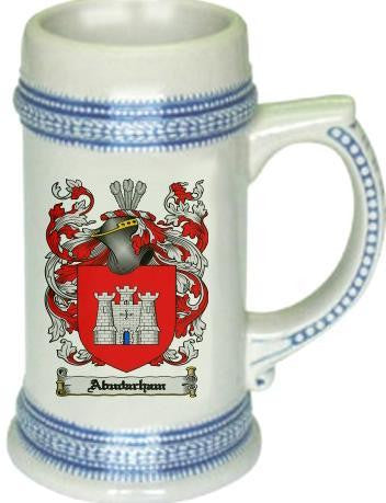 Abudarham family crest stein coat of arms tankard mug