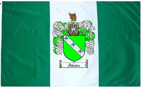 Aburn family crest coat of arms flag