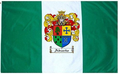 Aburto family crest coat of arms flag