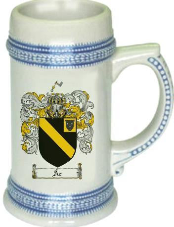 Ac family crest stein coat of arms tankard mug