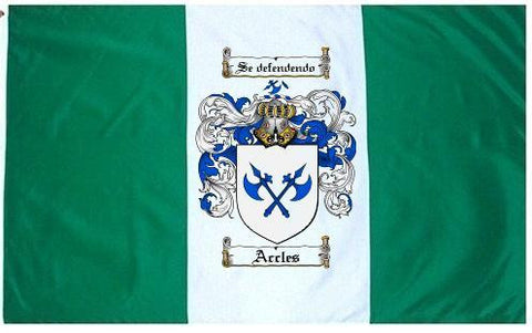 Accles family crest coat of arms flag