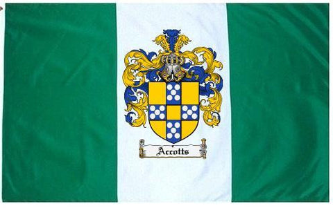 Accotts family crest coat of arms flag