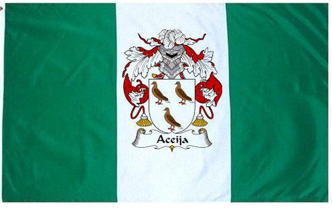 Aceija family crest coat of arms flag