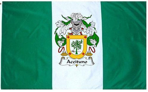 Aceituno family crest coat of arms flag