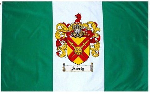 Acerly family crest coat of arms flag