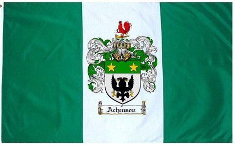 Achenson family crest coat of arms flag