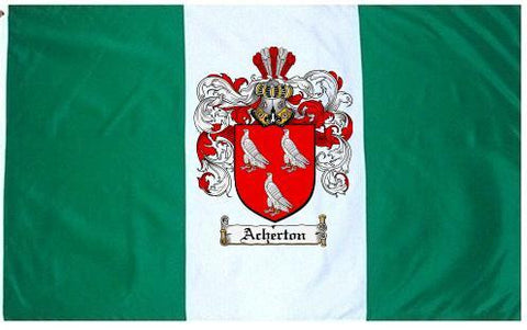 Acherton family crest coat of arms flag