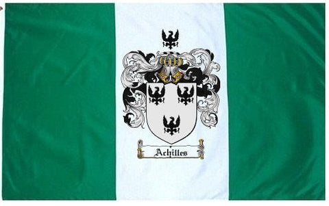 Achilles family crest coat of arms flag