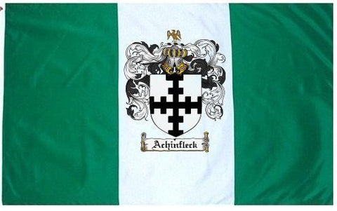 Achinfleck family crest coat of arms flag