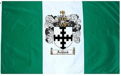 Achleck family crest coat of arms flag