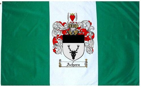 Achorn family crest coat of arms flag