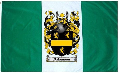 Ackermann family crest coat of arms flag