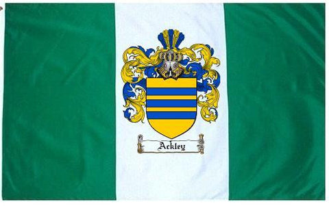 Ackley family crest coat of arms flag