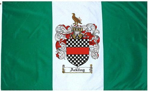 Ackling family crest coat of arms flag