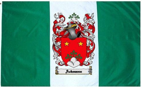 Ackmann family crest coat of arms flag