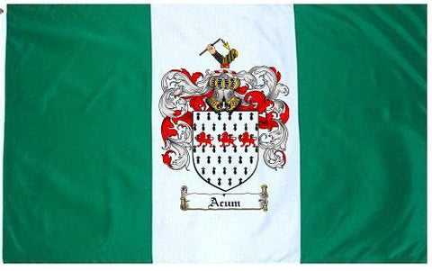 Acum family crest coat of arms flag