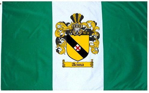 Acuna family crest coat of arms flag