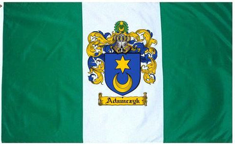 Adamczyk family crest coat of arms flag