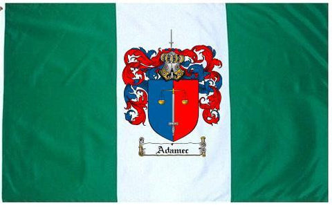 Adamec family crest coat of arms flag