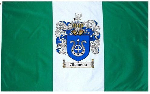 Adamski family crest coat of arms flag