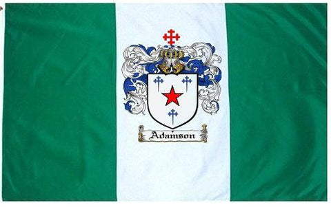 Adamson family crest coat of arms flag