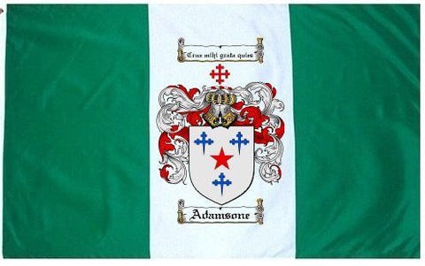 Adamsone family crest coat of arms flag