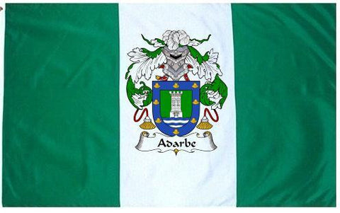 Adarbe family crest coat of arms flag