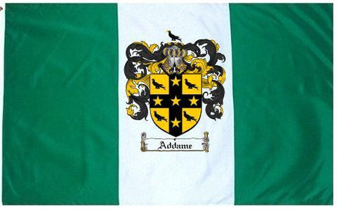 Addame family crest coat of arms flag