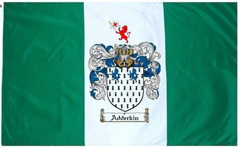 Adderkin family crest coat of arms flag