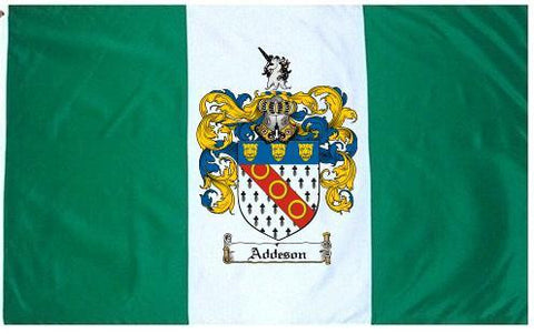 Addeson family crest coat of arms flag