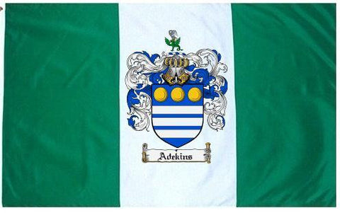 Adekins family crest coat of arms flag