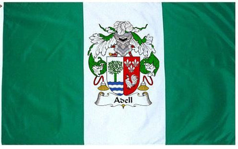 Adell family crest coat of arms flag