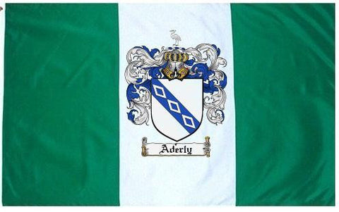 Aderly family crest coat of arms flag