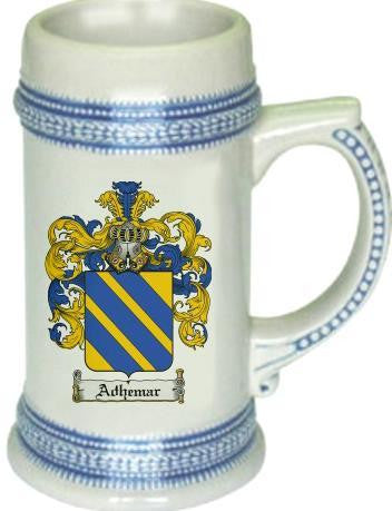 Adhemar family crest stein coat of arms tankard mug