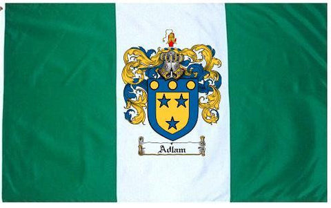 Adlam family crest coat of arms flag