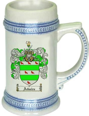 Admire family crest stein coat of arms tankard mug