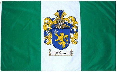 Adrien family crest coat of arms flag