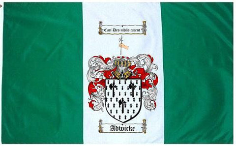 Adwicke family crest coat of arms flag