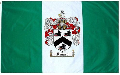 Aegard family crest coat of arms flag