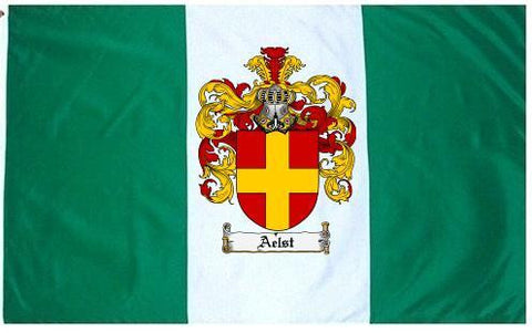 Aelst family crest coat of arms flag