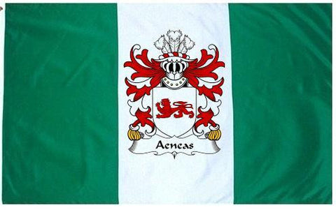 Aeneas family crest coat of arms flag