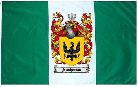 Aeschliman family crest coat of arms flag