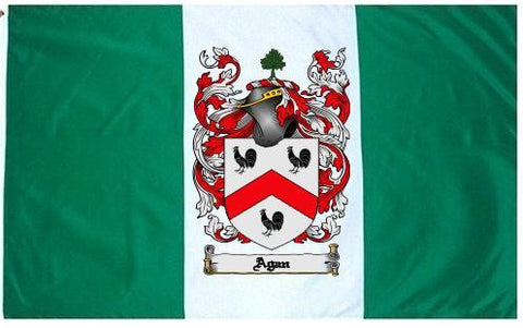 Agan family crest coat of arms flag