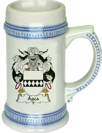 Agea family crest stein coat of arms tankard mug