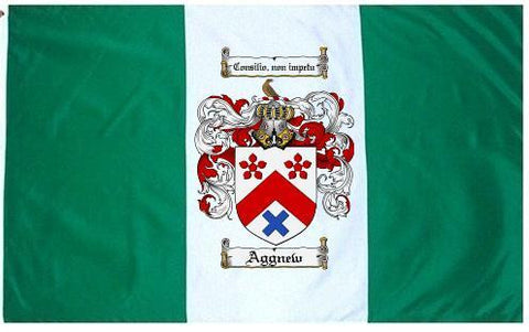 Aggnew family crest coat of arms flag