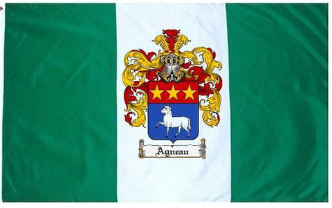 Agneau family crest coat of arms flag